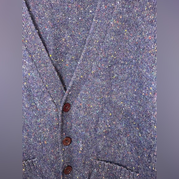 Vintage Boundary Waters Sweater Cardigan Wool Blend V-Neck Button Front Women M - Picture 2 of 8